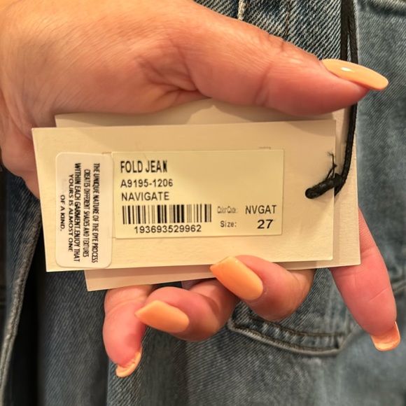 Agolde Fold Jeans in Navigate. Size 27 NWT - Picture 3 of 3